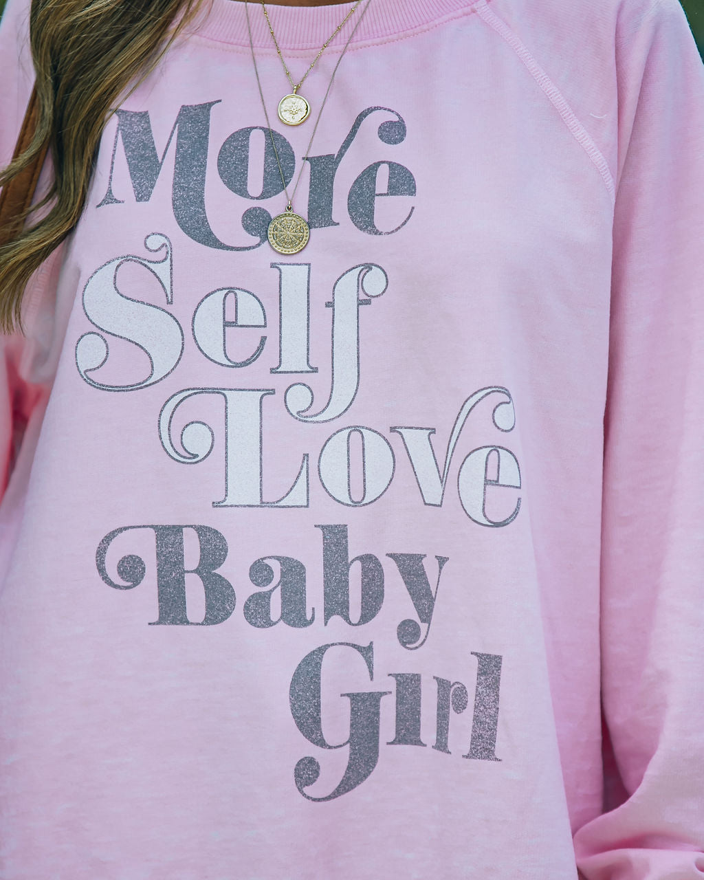 More Self Love Baby Girl Cotton Blend Sweatshirt Ins Street