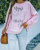 More Self Love Baby Girl Cotton Blend Sweatshirt Ins Street