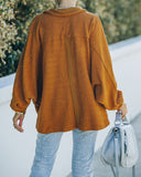 Kiandra Cotton French Terry Henley Top - Camel - FINAL SALE Ins Street