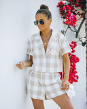 Iggy Cotton Gingham Collared Crop Top - FINAL SALE Ins Street