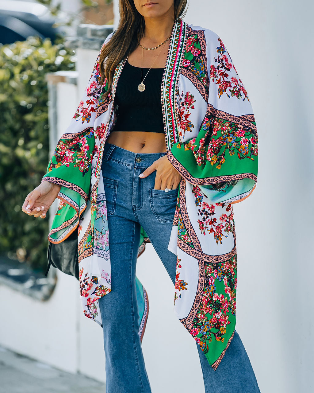 Fitzpatrick Floral Printed Kimono Ins Street