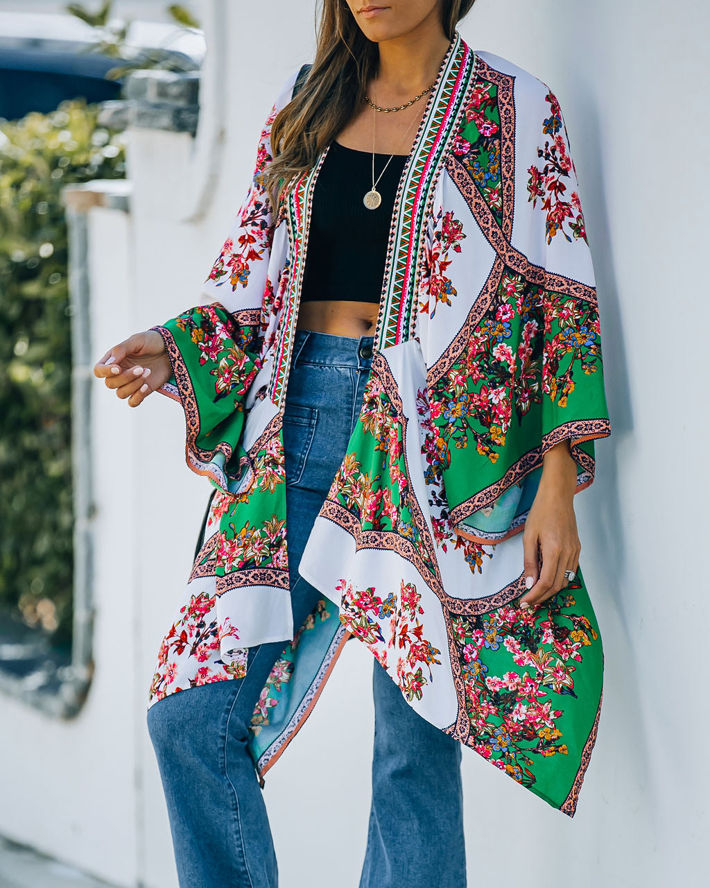 Fitzpatrick Floral Printed Kimono Ins Street