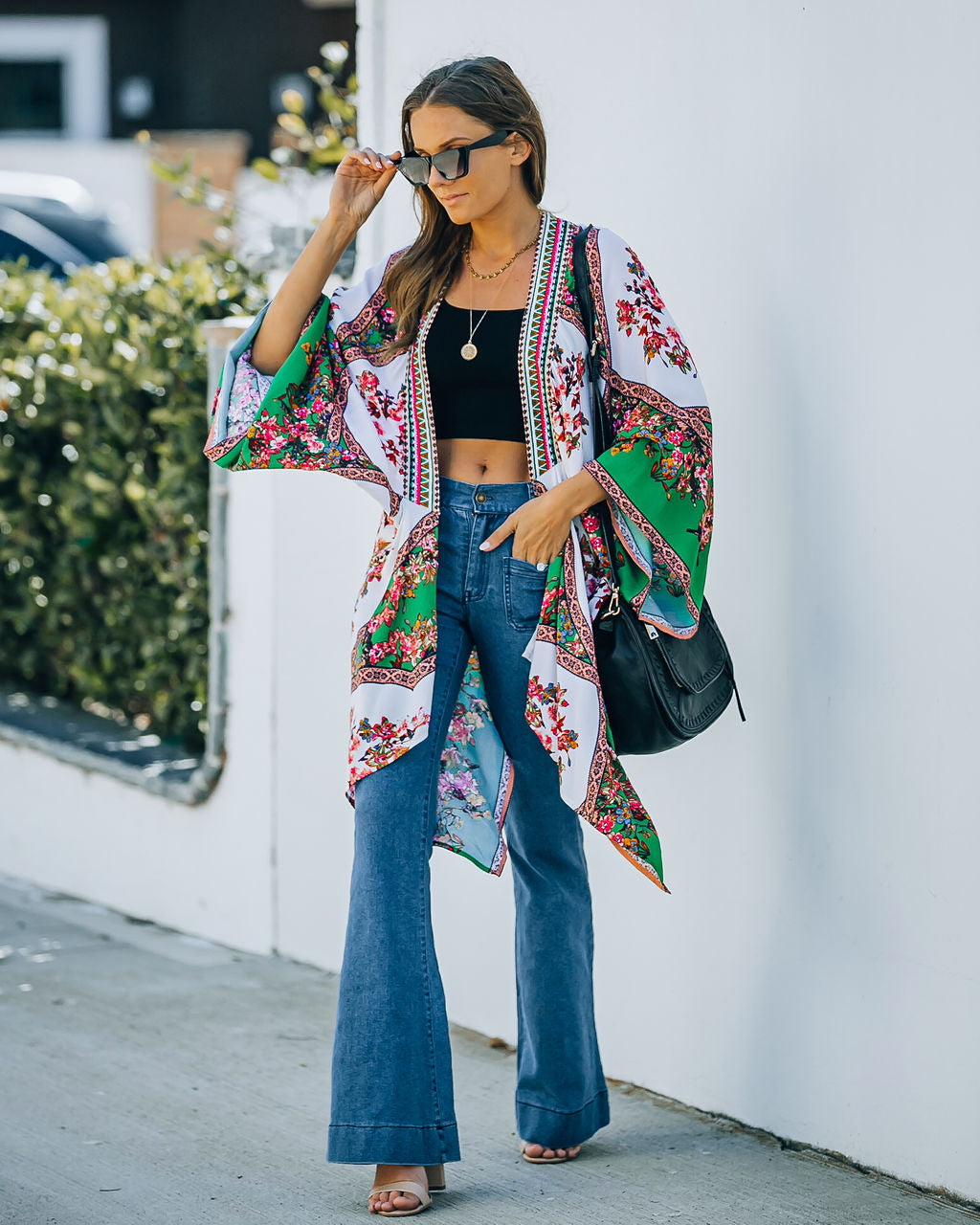 Fitzpatrick Floral Printed Kimono Ins Street