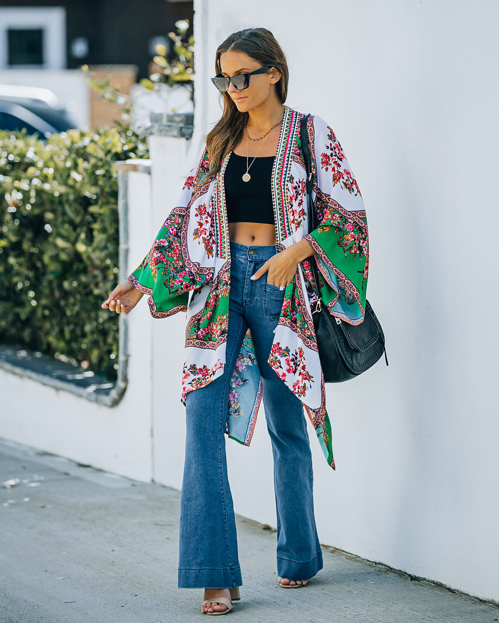 Fitzpatrick Floral Printed Kimono Ins Street