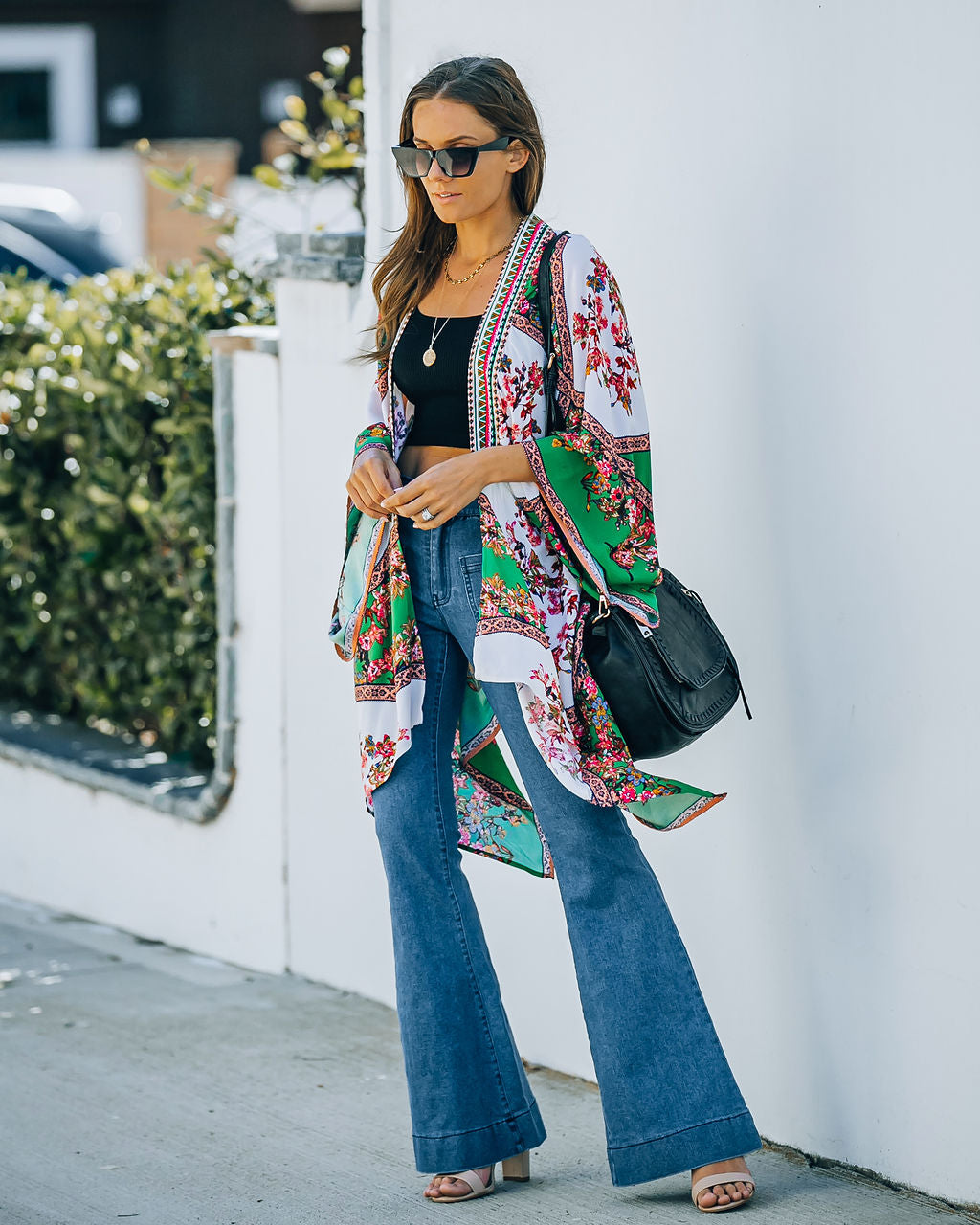 Fitzpatrick Floral Printed Kimono Ins Street