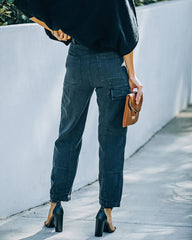 Randie Pocketed Denim Cargo Pants Ins Street