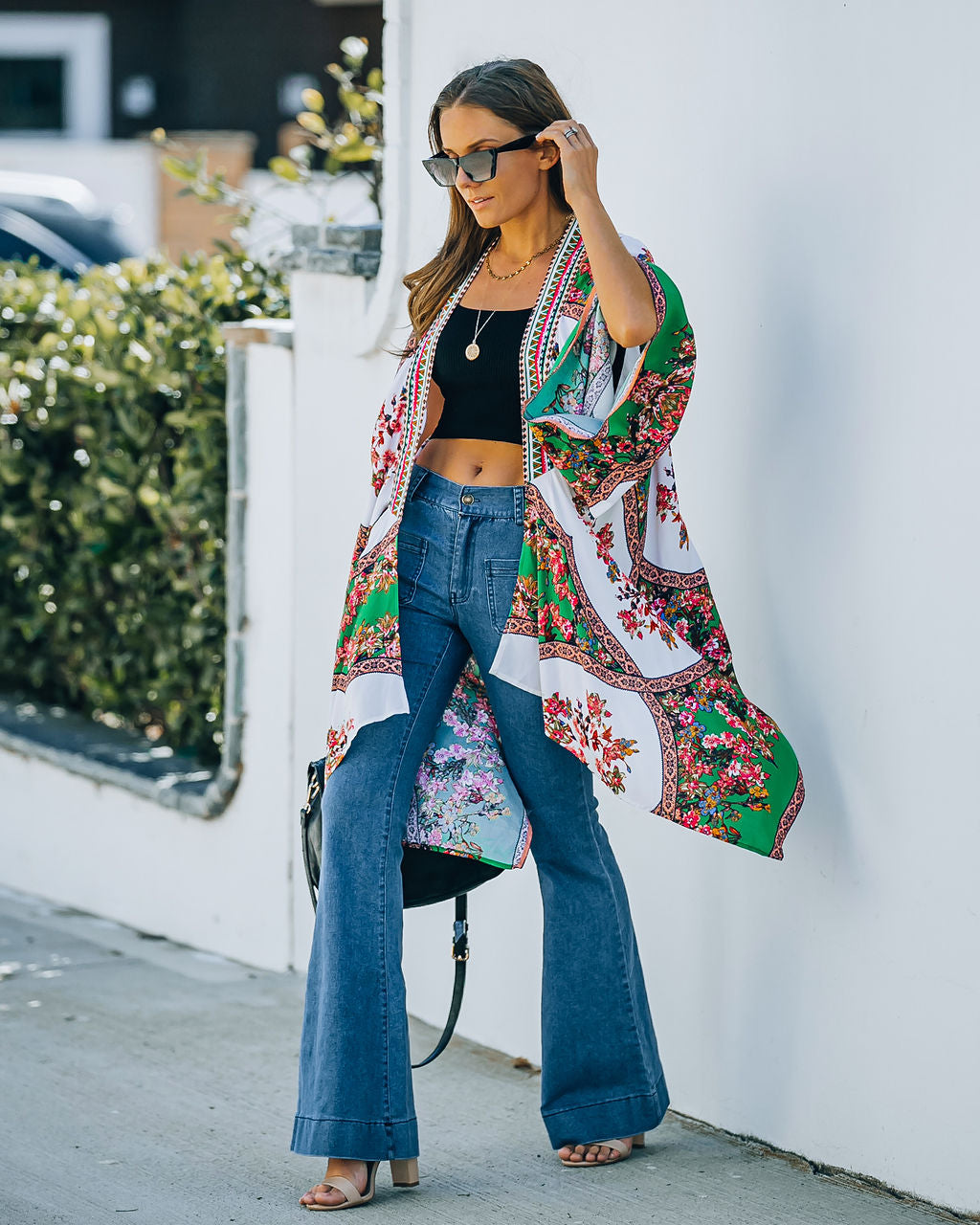 Fitzpatrick Floral Printed Kimono Ins Street