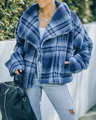 Evelina Pocketed Soft Plaid Jacket - FINAL SALE Ins Street