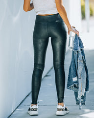 Spanx - Faux Leather Moto Leggings Ins Street