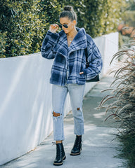 Evelina Pocketed Soft Plaid Jacket - FINAL SALE Ins Street