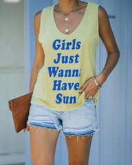 Girls Just Wanna Have Sun Knit Tank Ins Street