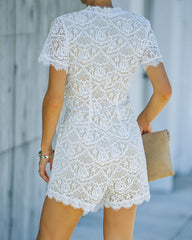 Perfect Match Lace Wrap Romper Ins Street