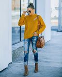 Wildest Dreams Knit Cutout Sweater - Mustard Ins Street