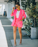 Standards Pocketed Blazer - Neon Pink Ins Street