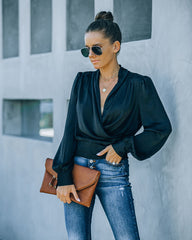 Exceptional Drape Blouse - Black Ins Street