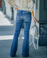 Maple High Rise Bell Bottom Denim Ins Street