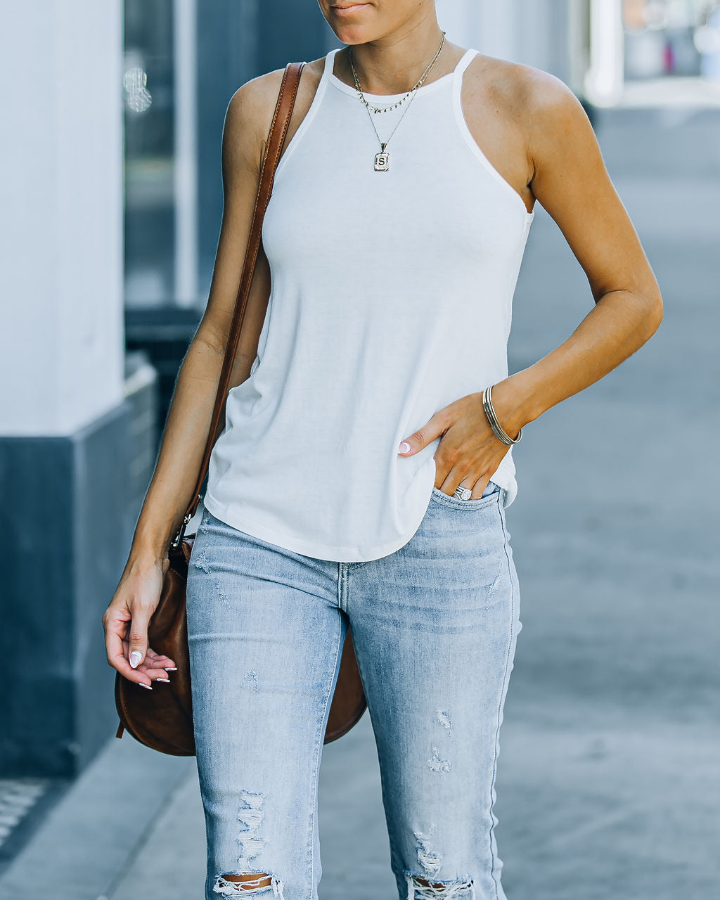 Hugo Knit Tank - Off White Ins Street