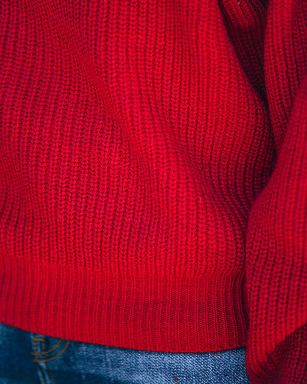 Bryar Drape Back Knit Sweater - Deep Red - FINAL SALE Ins Street