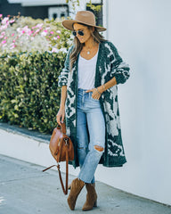 Merced Knit Duster Cardigan - Forest Green Ins Street