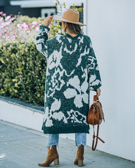 Merced Knit Duster Cardigan - Forest Green Ins Street