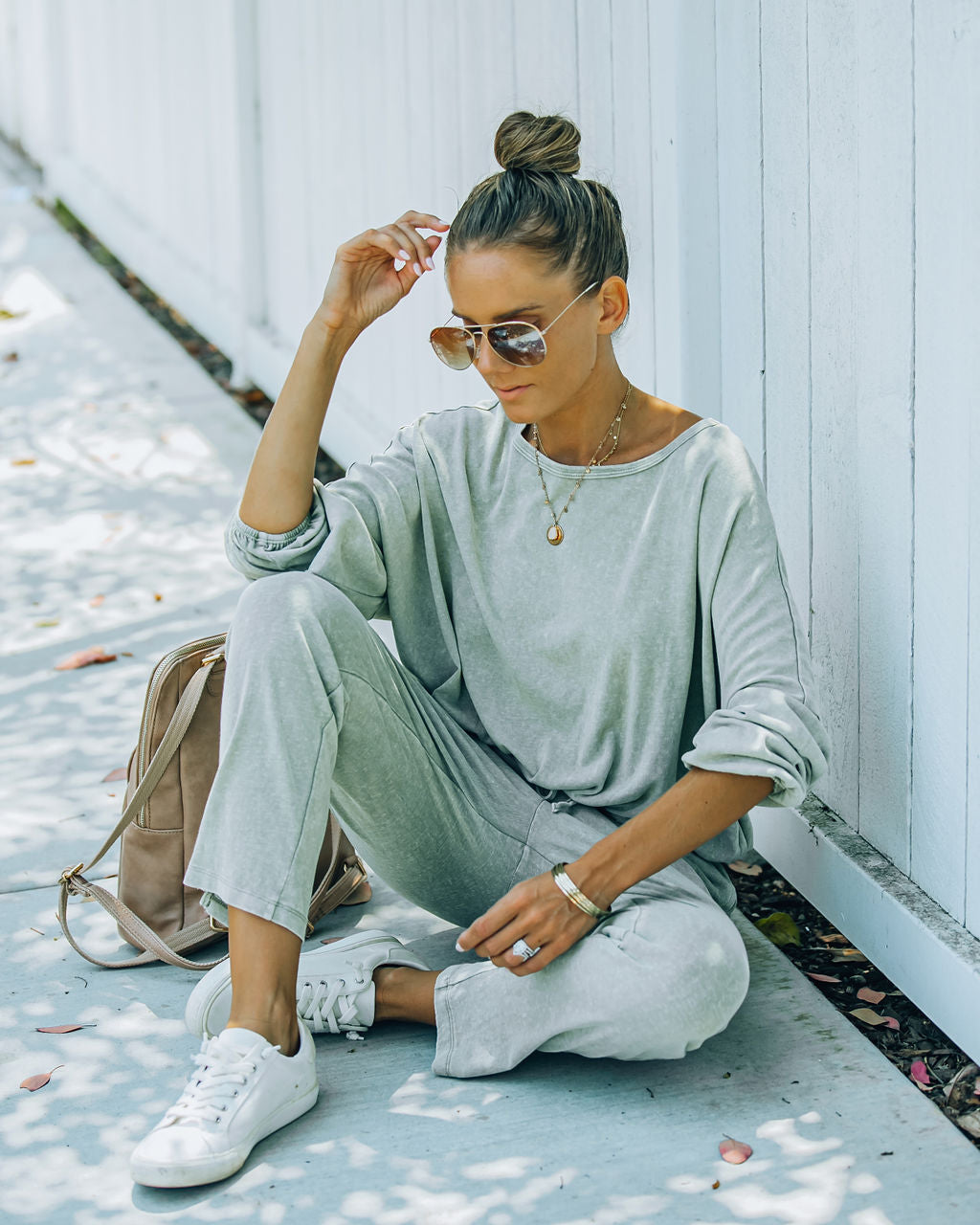 Farrow Cotton Blend Billowed Knit Top - Olive - FINAL SALE Ins Street