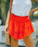 Zuni Smocked Embroidered Shorts - Poppy Ins Street