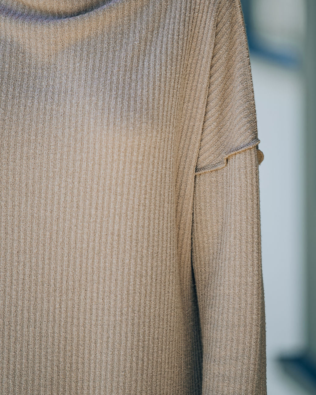 Clyde Boat Neck Knit Top - Light Mocha - FINAL SALE FIRS-001