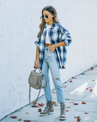 Denise Plaid Button Down Shacket Ins Street