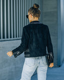 Saint Pocketed Studded Faux Suede Jacket Ins Street
