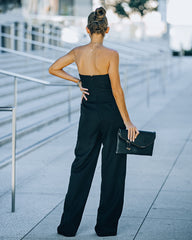 Celebrate Often Pocketed Strapless Jumpsuit - Black Ins Street