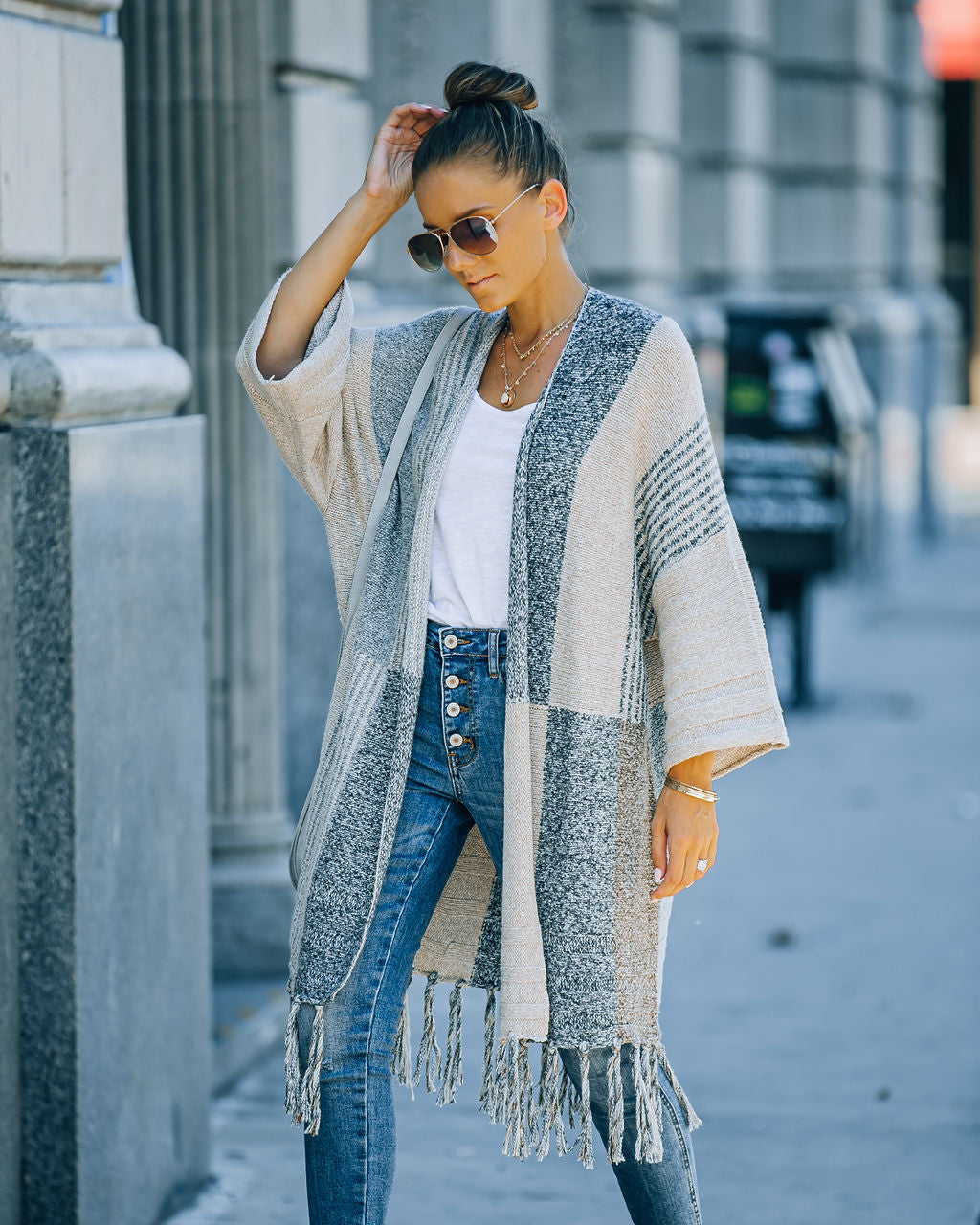 Ventura Fringe Knit Cardigan - FINAL SALE BLU-001