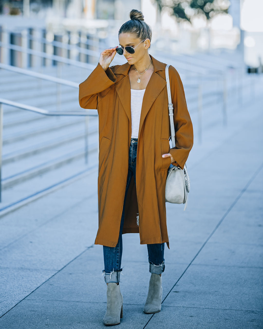 Hamden Pocketed Trench Coat - Camel - FINAL SALE Ins Street