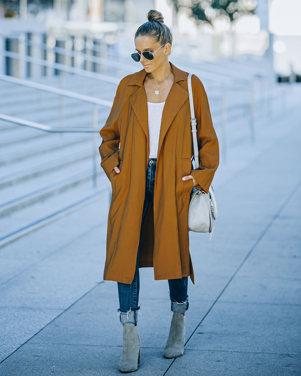 Hamden Pocketed Trench Coat - Camel - FINAL SALE Ins Street