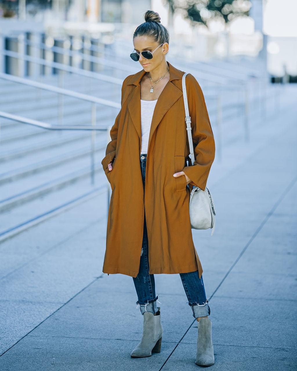 Hamden Pocketed Trench Coat - Camel - FINAL SALE Ins Street