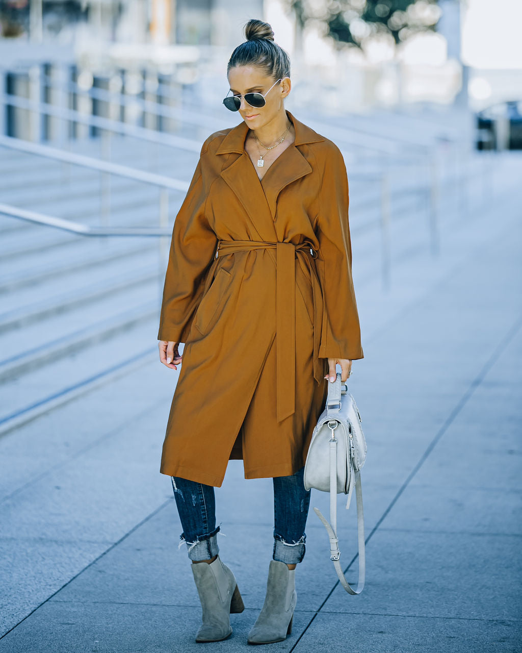 Hamden Pocketed Trench Coat - Camel - FINAL SALE Ins Street