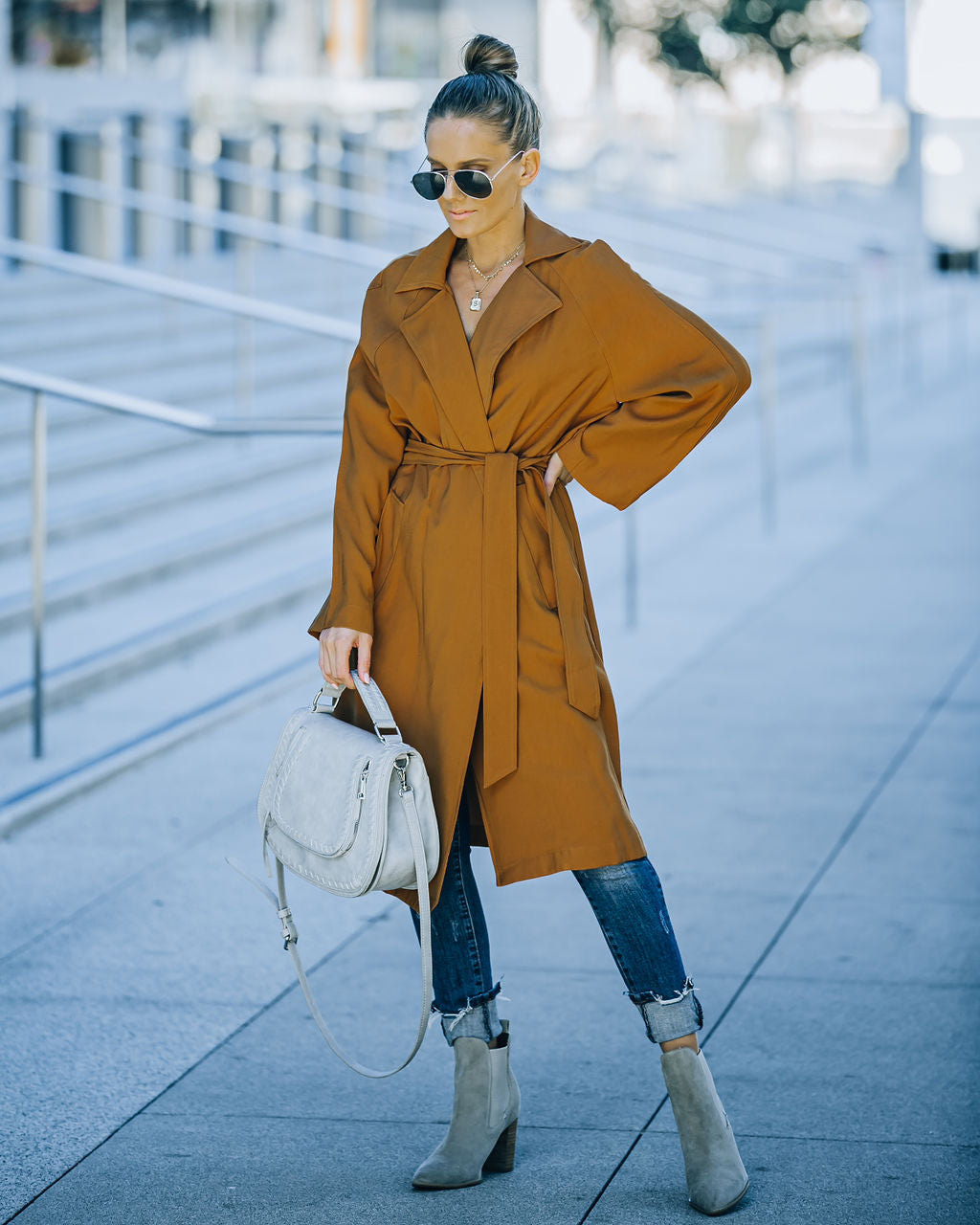 Hamden Pocketed Trench Coat - Camel - FINAL SALE Ins Street