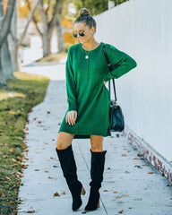 Smoky Mountain Sweater Dress - Green Ins Street