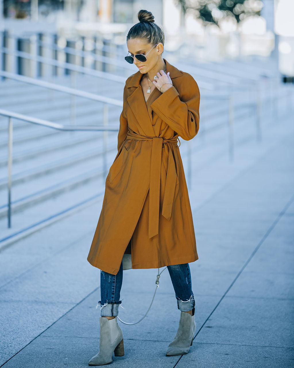 Hamden Pocketed Trench Coat - Camel - FINAL SALE Ins Street