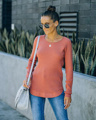 Rudra Thermal Knit Top - Light Rust Ins Street