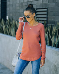 Rudra Thermal Knit Top - Light Rust Ins Street