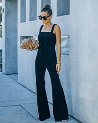 Remi Corduroy Flare Jumpsuit - Black Ins Street