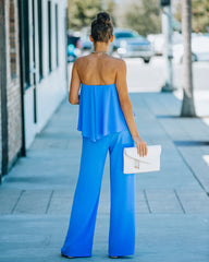 Bright + Breezy Pocketed Strapless Jumpsuit - Clean Blue Ins Street