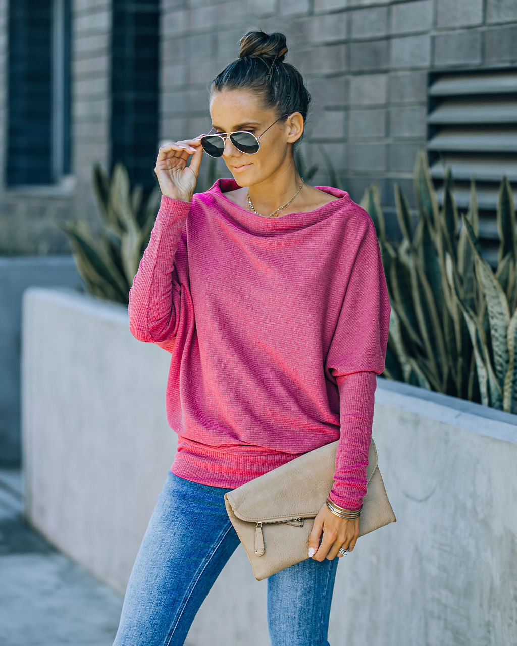 Grateful Dolman Knit Top - Wine Ins Street