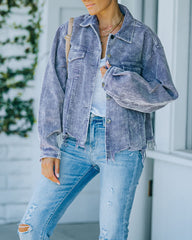 Paddington Distressed Cotton Corduroy Jacket - Lavender Ins Street