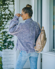 Paddington Distressed Cotton Corduroy Jacket - Lavender Ins Street