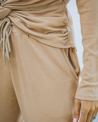 Homey Pocketed Knit Joggers - Latte - FINAL SALE Ins Street