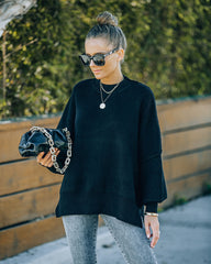 Dariel Relaxed Knit Sweater - Black NEWB-001