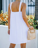 Hot Fun Linen Blend Halter Dress - Off White Ins Street