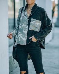 Indio Tencel Button Down Camo Top - FINAL SALE Ins Street