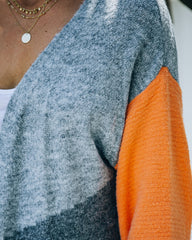 Reflections Pocketed Colorblock Cardigan - Coral - FINAL SALE Ins Street